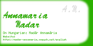 annamaria madar business card